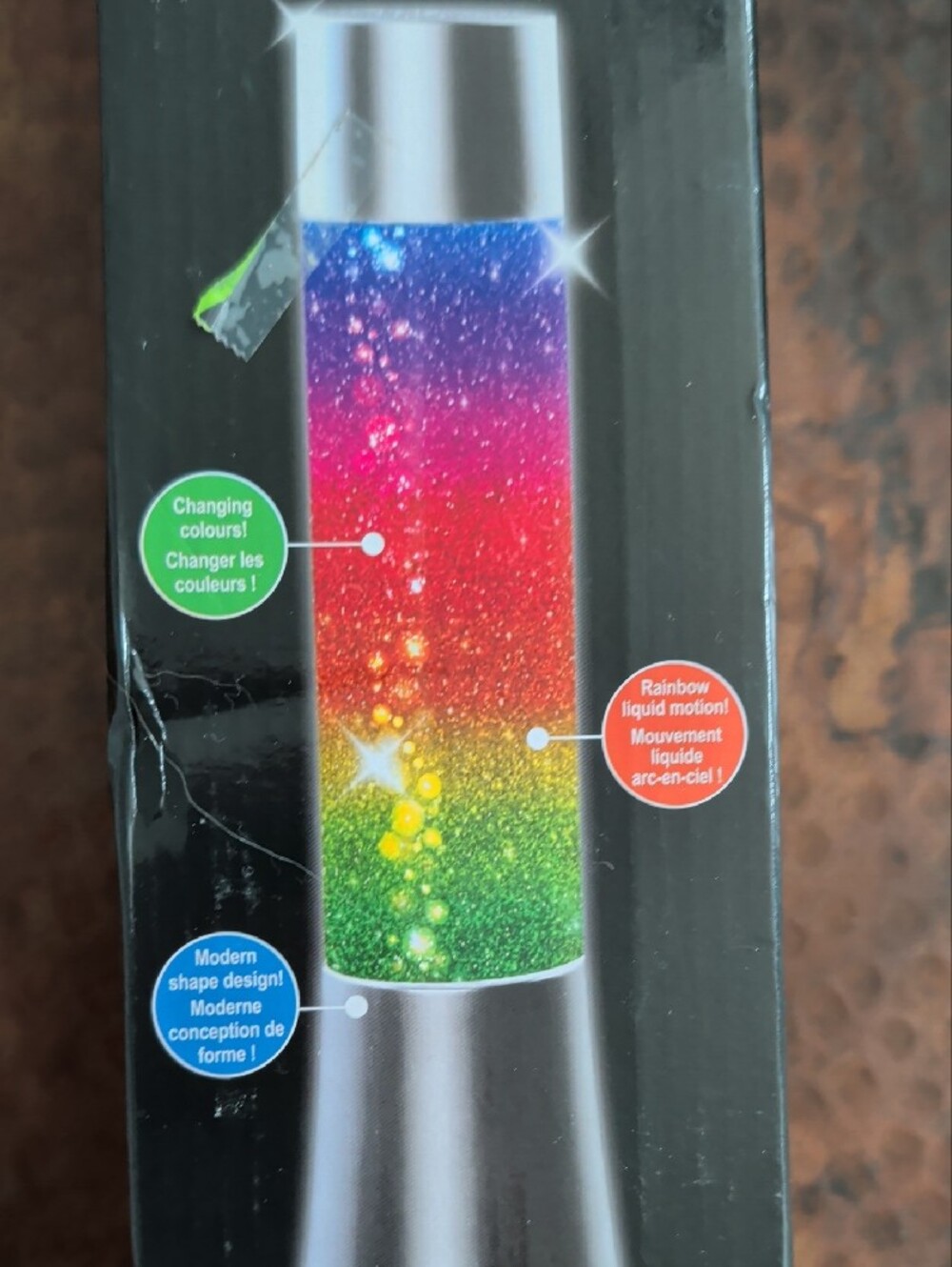 Glitter LED Lava Lamp - Changes Colors - Picture 9 of 9